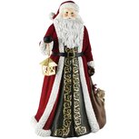 Dekoratief | Santa staand m/lantaarn/zak, rood/wit, resina, 24x20x38cm | A265424