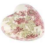Dekoratief | Deco hart 'Magenta Floral', keramiek, 11x11x5cm | A265459