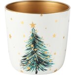 Dekoratief | Bloempot 'Under the Tree', metaal, 16x16x16cm | A265606