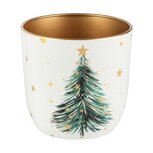 Dekoratief | Bloempot 'Under the Tree', metaal, 13x13x13cm | A265605
