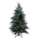 Dekoratief | Decoratieboom 'Royal Feathers - Pine Green', 258 LED, 180cm | A265557