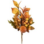 Dekoratief | Deco herfsttak m/bessen, geel/bruin, pvc, 5x13x25cm | A265545