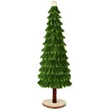 Dekoratief | Deco boompje op voet, groen, chenille/polyester, 18x18x48cm | A265539