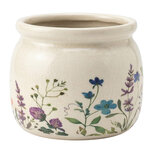 Clayre & Eef | Bloempot Binnen Beige Groen ø 12x10 cm | 6CE2439S