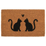 Clayre & Eef | Deurmat Binnen Bruin Zwart 75x45x1 cm | MC281