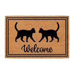 Clayre & Eef | Deurmat Binnen Bruin Zwart 75x45x1 cm | MC294