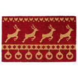 Clayre & Eef | Deurmat Binnen Rood Bruin 75x45x1 cm | NOCNMC
