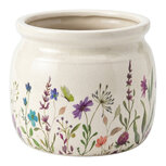 Clayre & Eef | Bloempot Binnen Beige Groen ø 20x15 cm | 6CE2439L