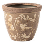 Clayre & Eef | Bloempot Binnen Bruin Beige ø 18x15 cm | 6CE2444L