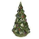 Clayre & Eef | Kerstdecoratie Kerstboom met LED Groen Rood ø 13x23 cm / 3xAA | 6GL5482