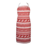 Clayre & Eef | Keukenschort Rood, Beige 70x85 cm | NOCN41