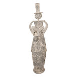 Clayre & Eef | Kerstdecoratie Sneeuwman Grijs 27x20x107 cm | 5Y1475