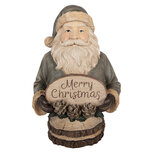 Clayre & Eef | Kerstdecoratie Kerstman Beige Bruin 21x16x31 cm | 6PR6264