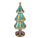 Clayre & Eef | Kerstdecoratie Kerstboom Groen Goudkleurig ø 17x46 cm | 6PR6272