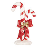 Clayre & Eef | Decoratie Zuurstok Rood Wit 16x8x26 cm | 6PR6277