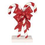 Clayre & Eef | Decoratie Zuurstok Rood Wit 12x5x16 cm | 6PR6278