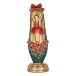 Clayre & Eef | Decoratie Ballerina in balletschoen Rood Groen 7x7x19 cm | 6PR6316
