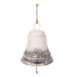 Clayre & Eef | Bel Decoratief Wit Grijs ø 42x46 cm | 6Y6171