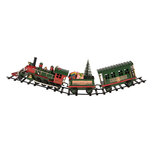 Clayre & Eef | Decoratie Trein met kerstdecoratie Groen 42x5x12 cm | 6Y6234