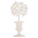 Clayre & Eef | Decoratie Bloempot Wit 16x10x29 cm | 6Y6186
