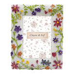 Clayre & Eef | Fotolijst Wit Groen 16x2x21 cm / 10x15 cm | 2F1387