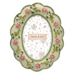 Clayre & Eef | Fotolijst Wit Groen 17x2x22 cm / 10x15 cm | 2F1390
