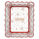Clayre & Eef | Fotolijst Wit Rood 15x2x20 cm / 10x15 cm | 2F1393