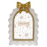 Clayre & Eef | Fotolijst Wit Goudkleurig 15x3x21 cm / 10x15 cm | 2F1399