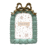 Clayre & Eef | Fotolijst Groen Goudkleurig 15x3x21 cm / 10x15 cm | 2F1405