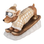 Clayre & Eef | Decoratie Hond Bruin Wit 50x23x29 cm | 5MG0116