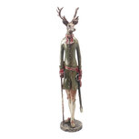 Clayre & Eef | Decoratie Hert Bruin Groen 16x16x80 cm | 5PR0211