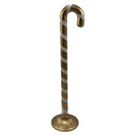 Clayre & Eef | Kerstdecoratie Zuurstok Goudkleurig Wit ø 18x72 cm | 5Y1486GO