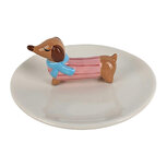 Clayre & Eef | Sieraden Schaaltje Hond Grijs ø 13x5 cm | 6CE2455