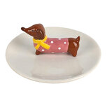 Clayre & Eef | Sieraden Schaaltje Hond Wit ø 13x5 cm | 6CE2456