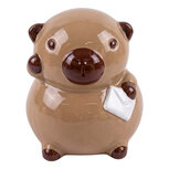 Clayre & Eef | Spaarvarken Bruin Wit 13x13x15 cm | 6CE2459