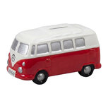 Clayre & Eef | Spaarpot Bus Rood Wit 13x6x7 cm | 6CE2462