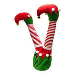 Clayre & Eef | Decoratie Elfenbenen Rood Groen 35 cm / 3xAA | 66900