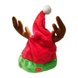 Clayre & Eef | Decoratie Kersthoed Rood Groen 40 cm / 3xAA | 66904