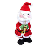 Clayre & Eef | Kerstdecoratie Dansende kerstman Rood Wit 25x15x38 cm | 66946