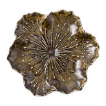 Clayre & Eef | Decoratie schaaltje Bloem Bruin Beige ø 17x4 cm | 6CE2500
