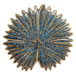 Clayre & Eef | Decoratie schaaltje Bloem Blauw Beige ø 14x2 cm | 6CE2503