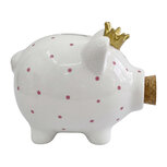 Clayre & Eef | Spaarpot Wit 15x11x12 cm | 6CE2475