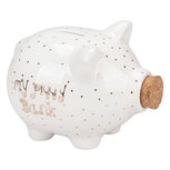 Clayre & Eef | Spaarpot Wit 15x11x12 cm | 6CE2476