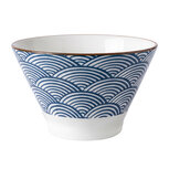 Clayre & Eef | Soepkom Blauw Wit ø 13x8 cm / 350 ml | 6CEBO0255
