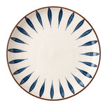 Clayre & Eef | Servies Ontbijtbord Wit Blauw ø 20x2 cm | 6CEDP0174