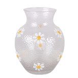 Clayre & Eef | Vazen Glas Transparant Wit ø 13x16 cm | 6GL5510