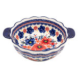 Clayre & Eef | Kom Wit Blauw 24x20x9 cm | 6CEBO0268