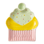 Clayre & Eef | Servies Ontbijtbord Roze Groen 20x16x2 cm | 6CEDP0175