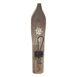 Clayre & Eef | Wandhaak Bruin Zwart 7x9x35 cm | 6H2502