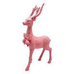 Clayre & Eef | Decoratie Hert Roze 18x7x33 cm | 6PR6413